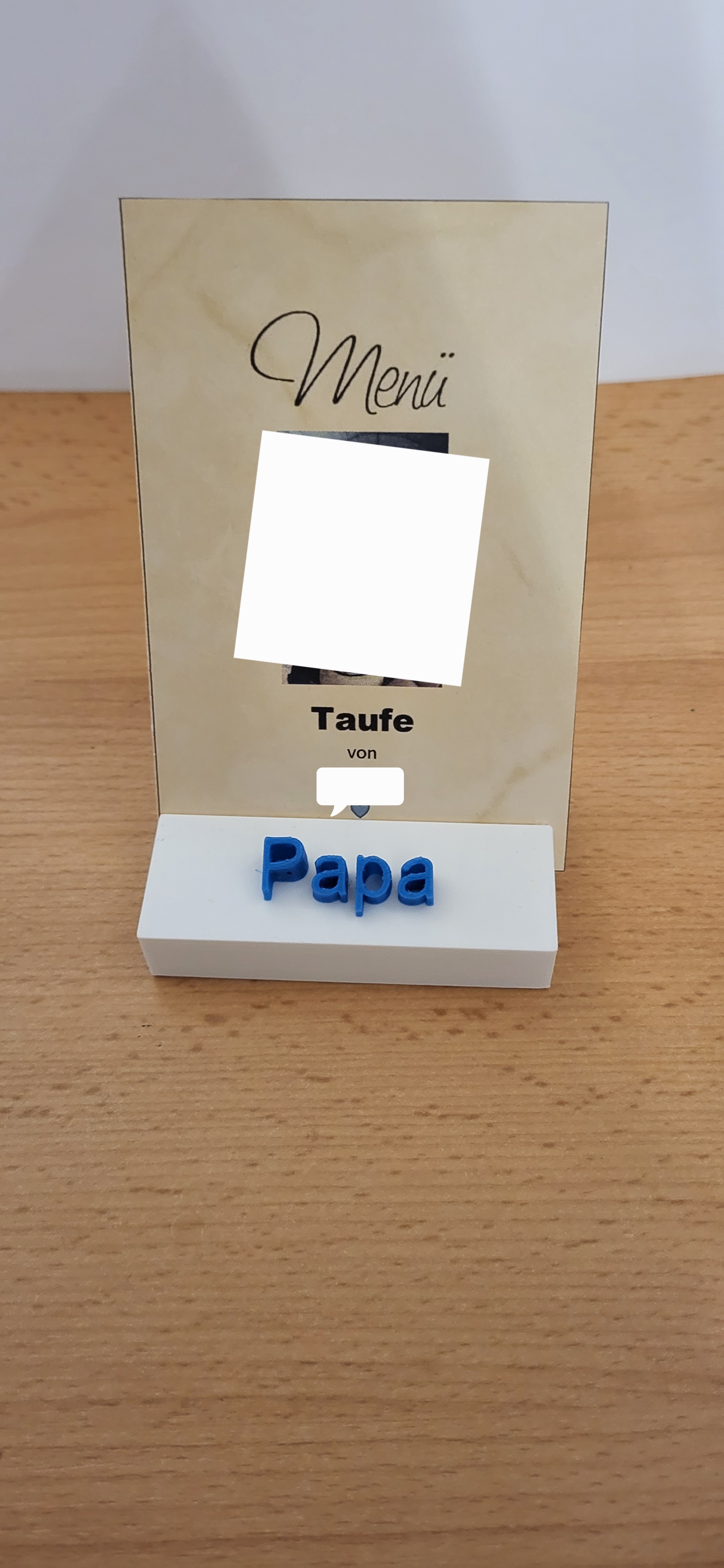 kleines Namensschild mit Kartenhalter/ small name tag with card holder