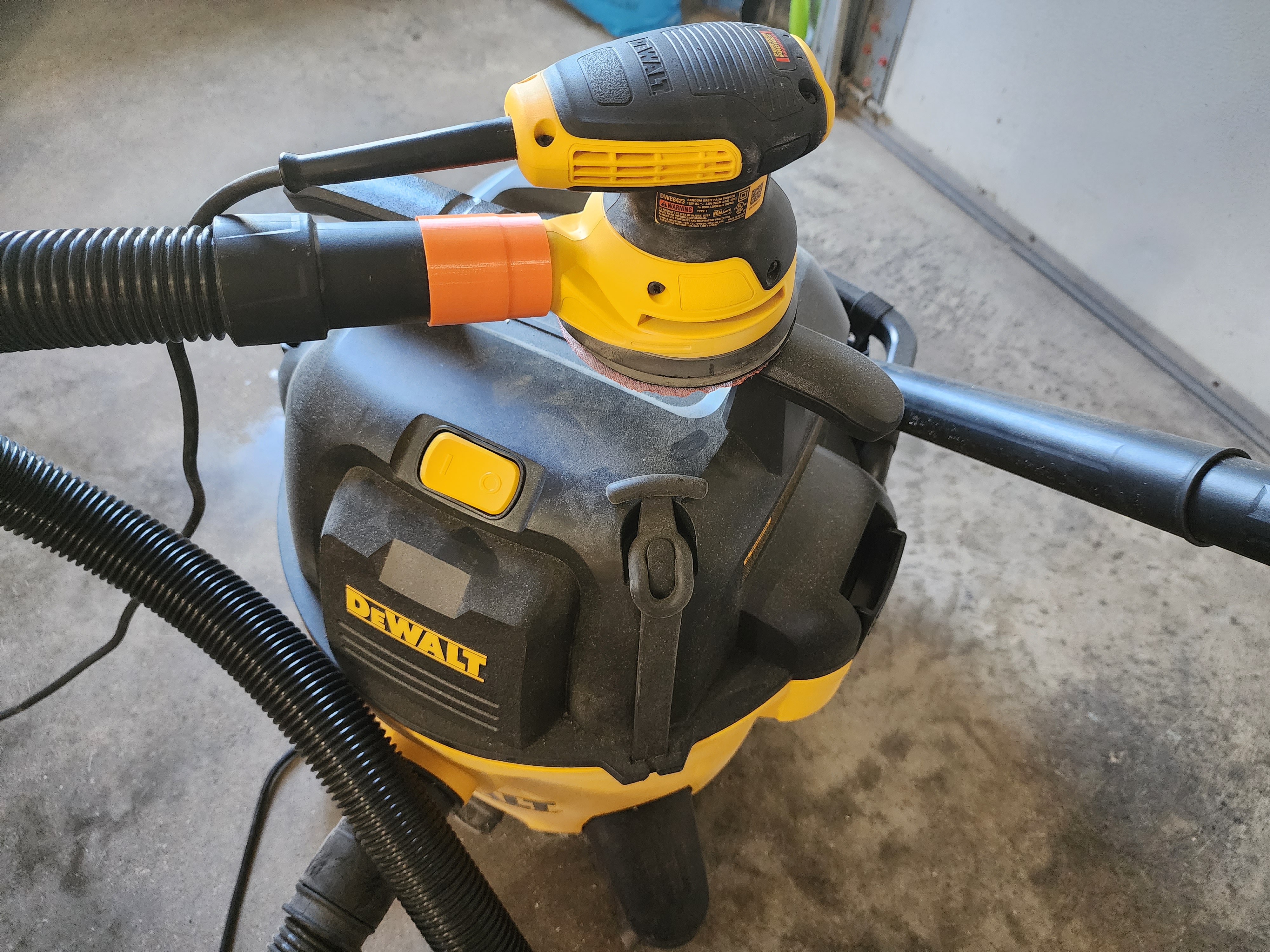 Dewalt Vacuum to Orbital Sander Adapter