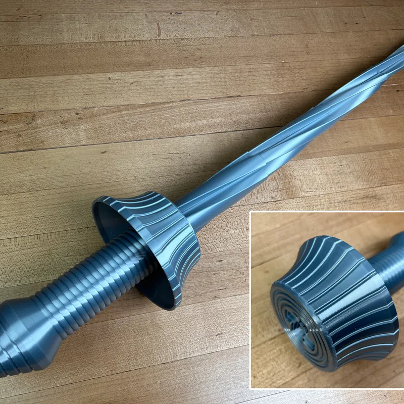 Collapsing Pirate Sword (Print In Place) by 3D Printing World, Download  free STL model