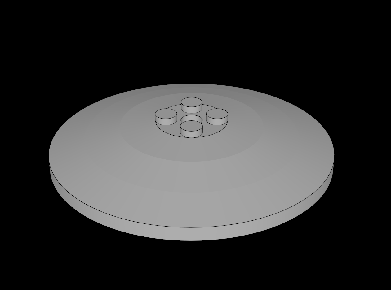 Lego Compatible (3961.dat) Dish  8 x  8 Inverted with Solid Studs