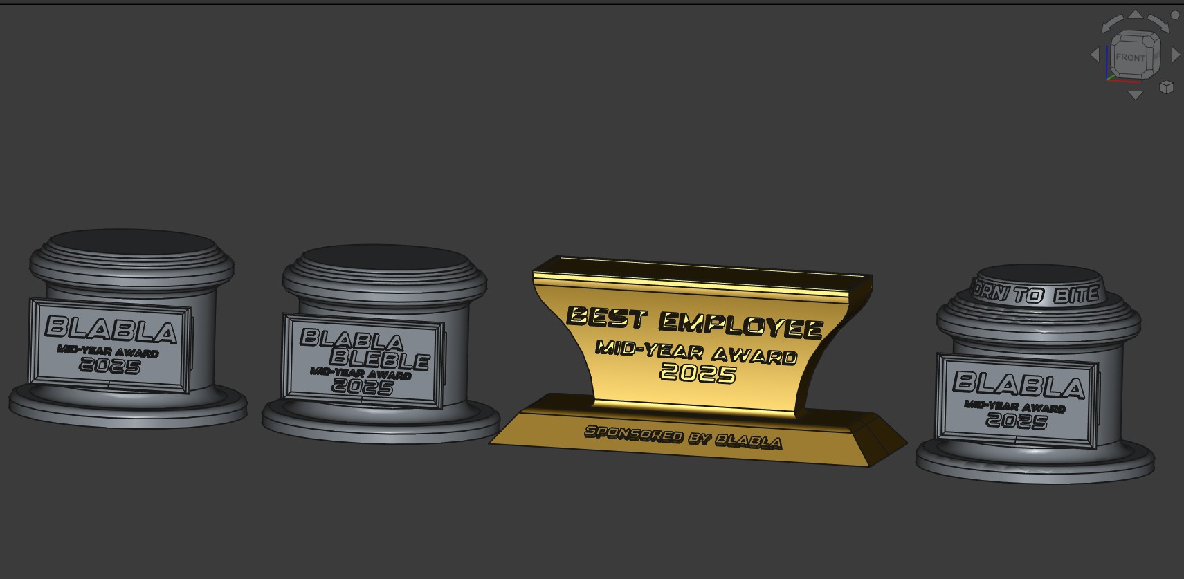 Trophy Template with FreeCAD File & Customization Method