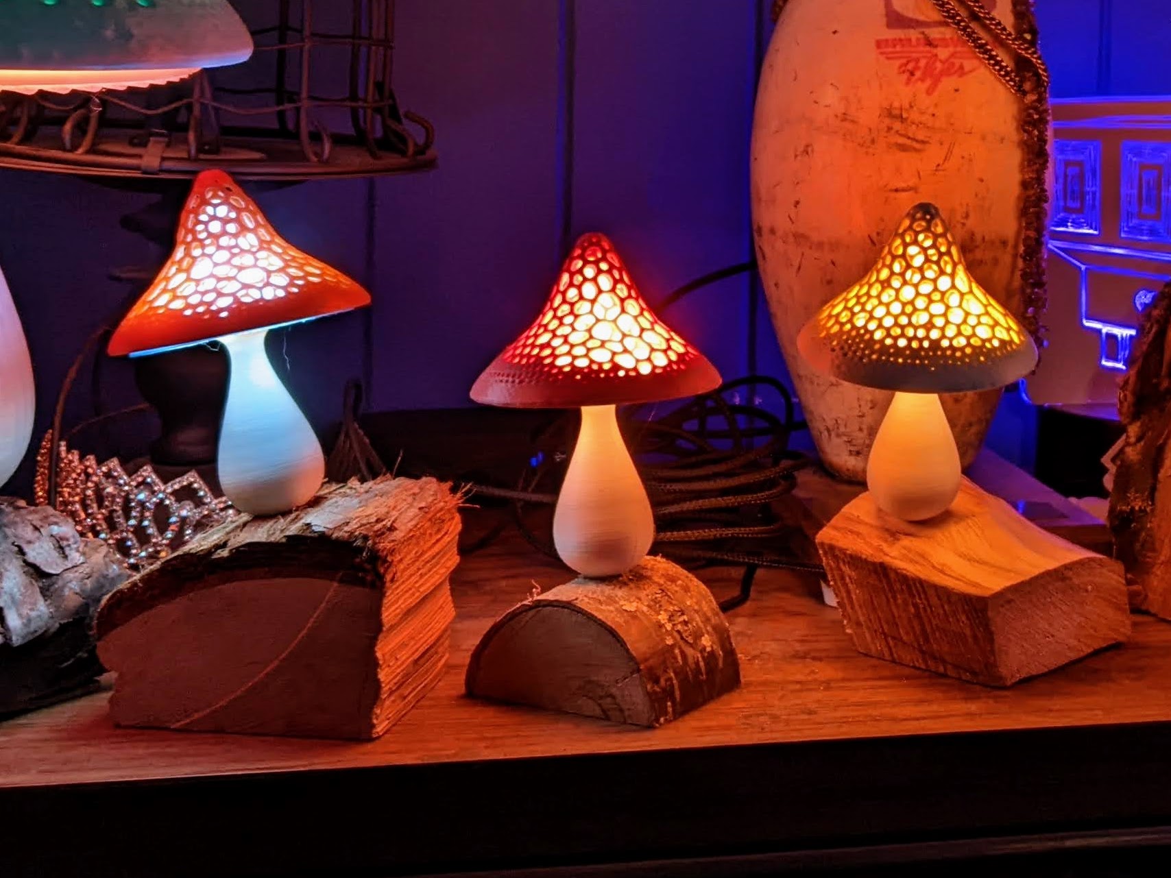 Voronoi Mushroom Night Light by DangerOpps, Download free STL model