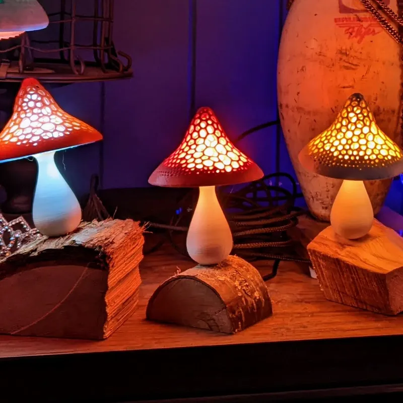 Voronoi Mushroom Night Light by DangerOpps, Download free STL model