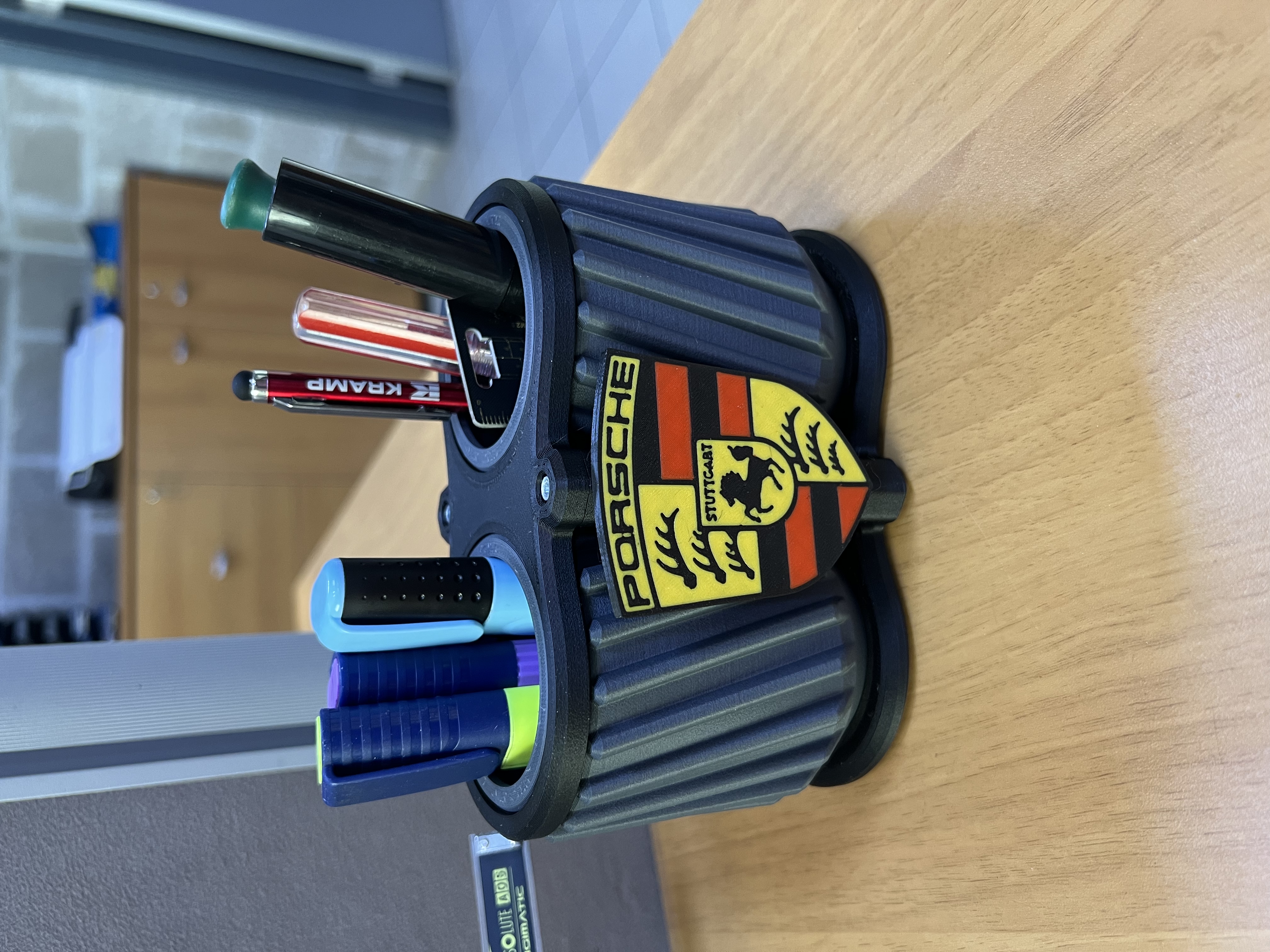 Porsche geared pen cup