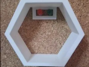 Hexagon storage for pin wall