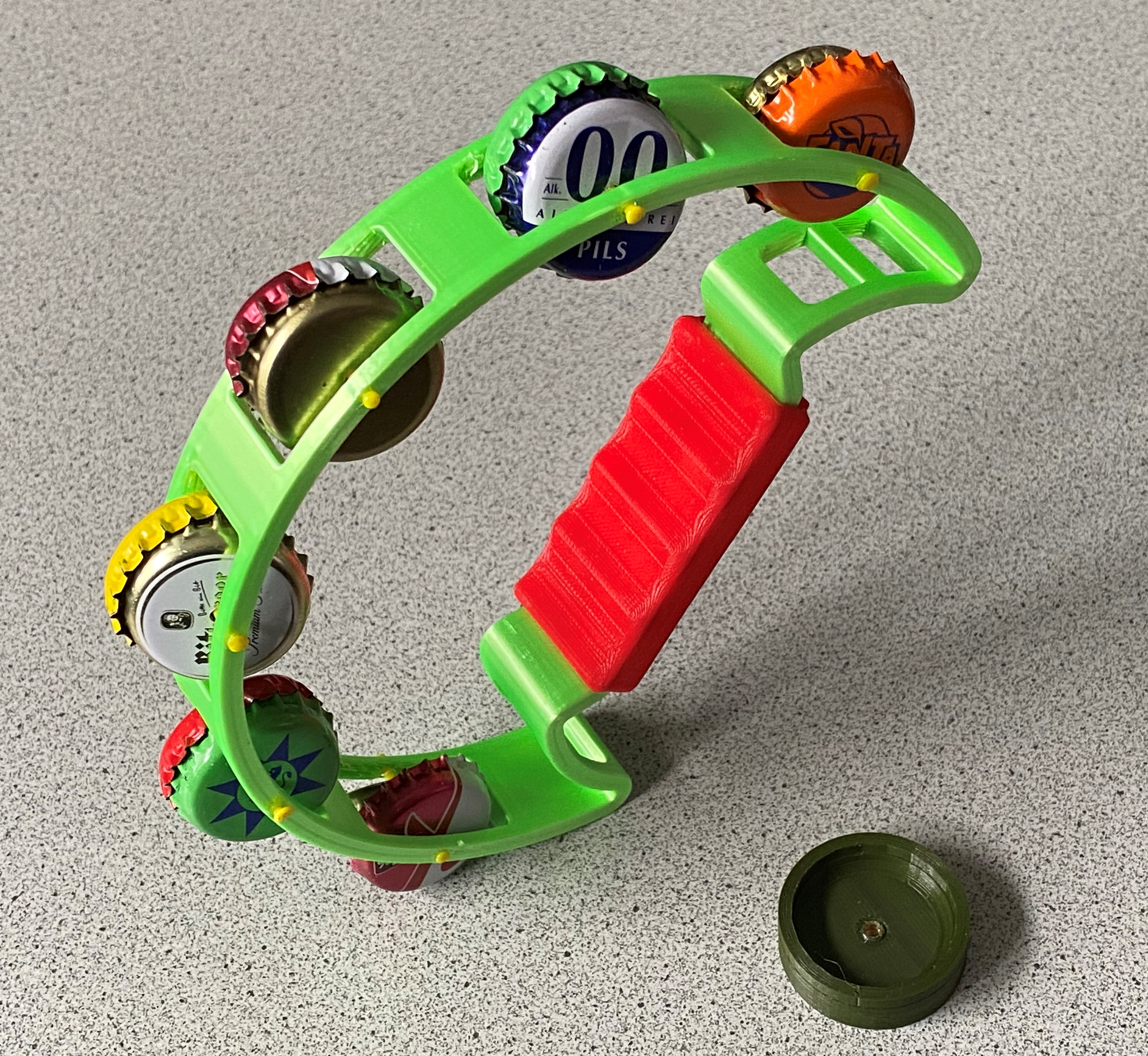 Small Tambourine from Bottle Lids (Stoppers)