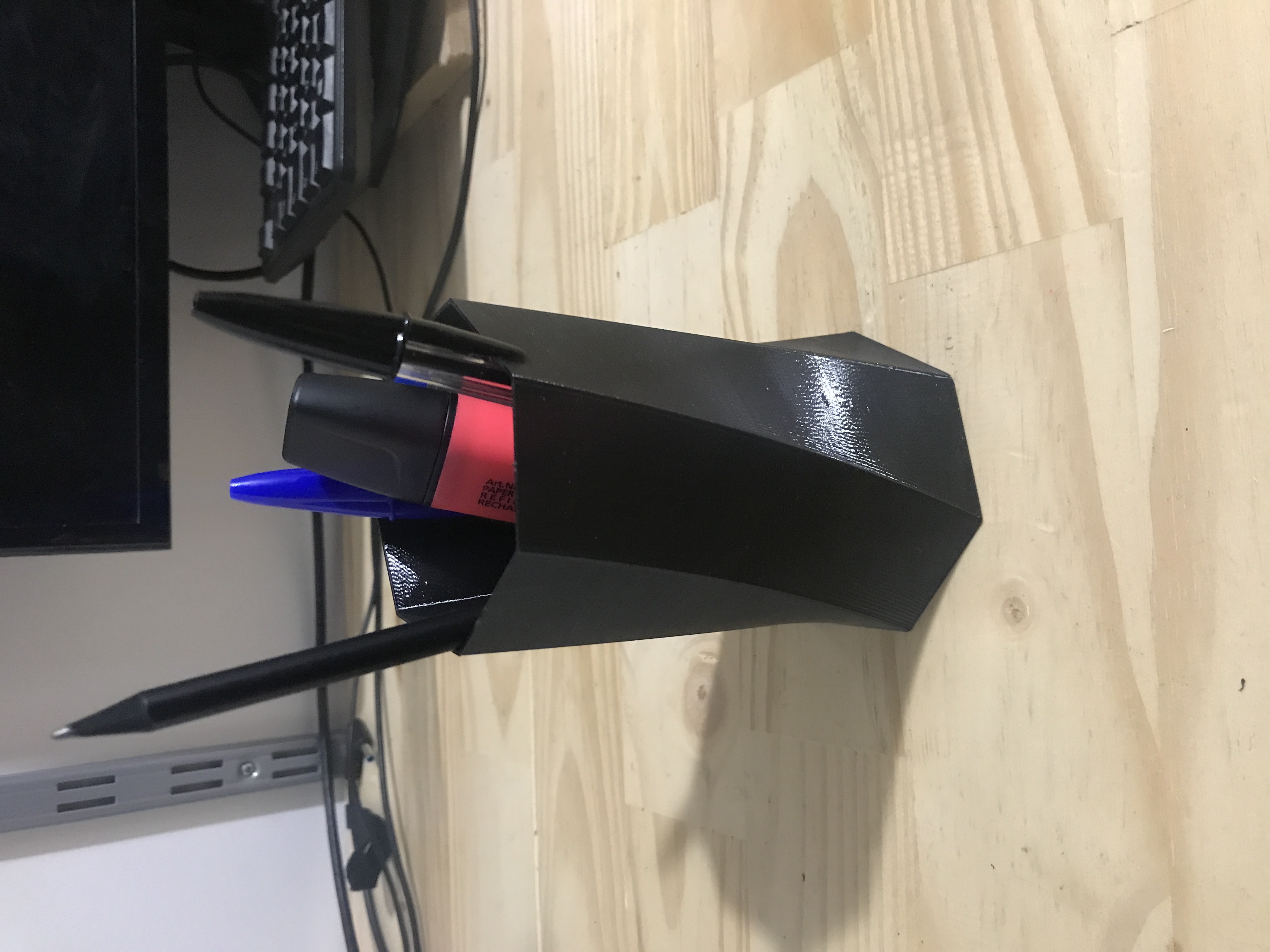 Hexagonal pen pot for vase mode