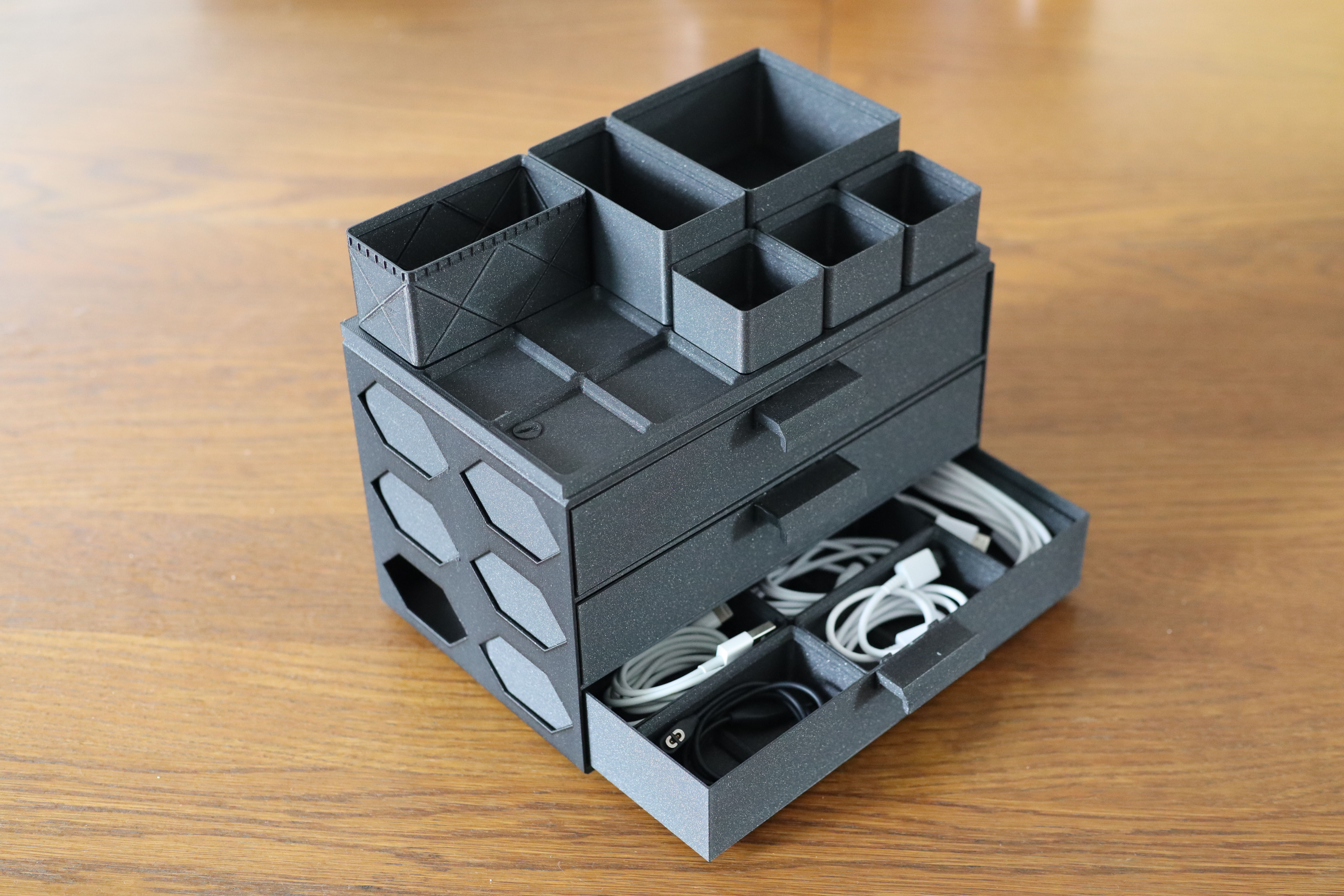 Gridfinity Modular Drawer Remix 3D model thumbnail