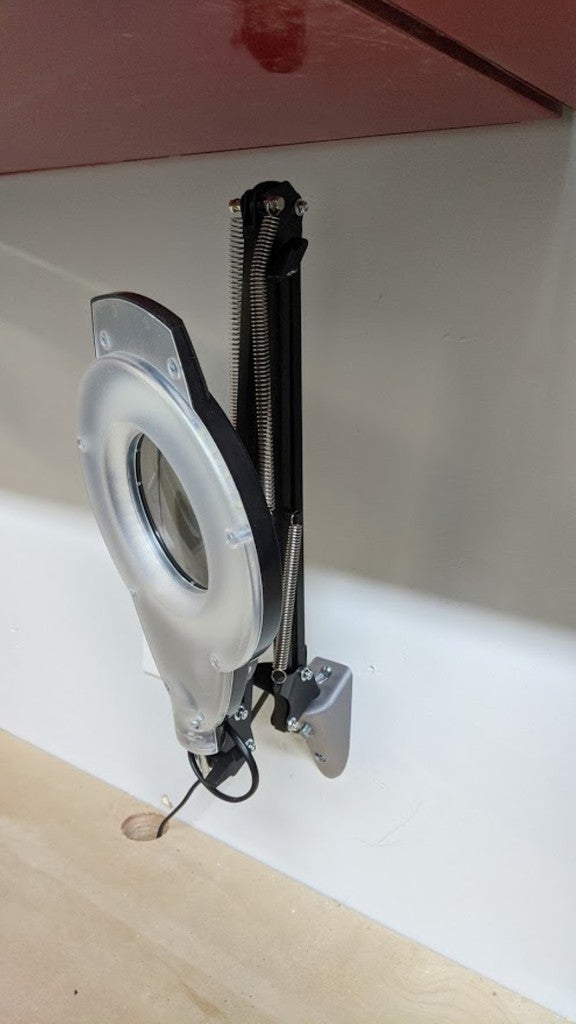 Wall Mount Magnifying Lamp Base by FilipValica Download free STL
