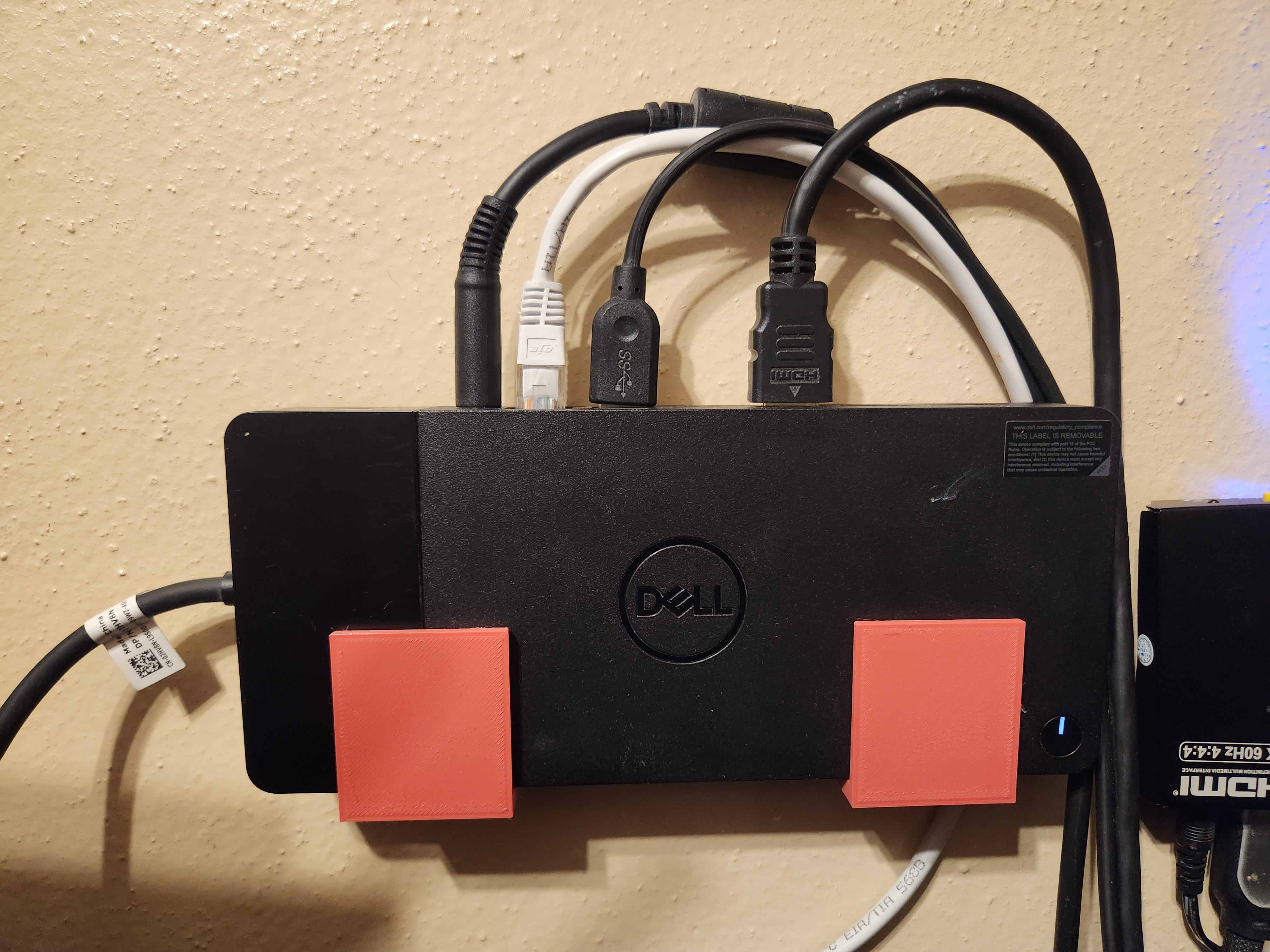 Wall mount for Dell laptop dock