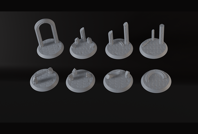 Ruined Cathedral Miniature Bases