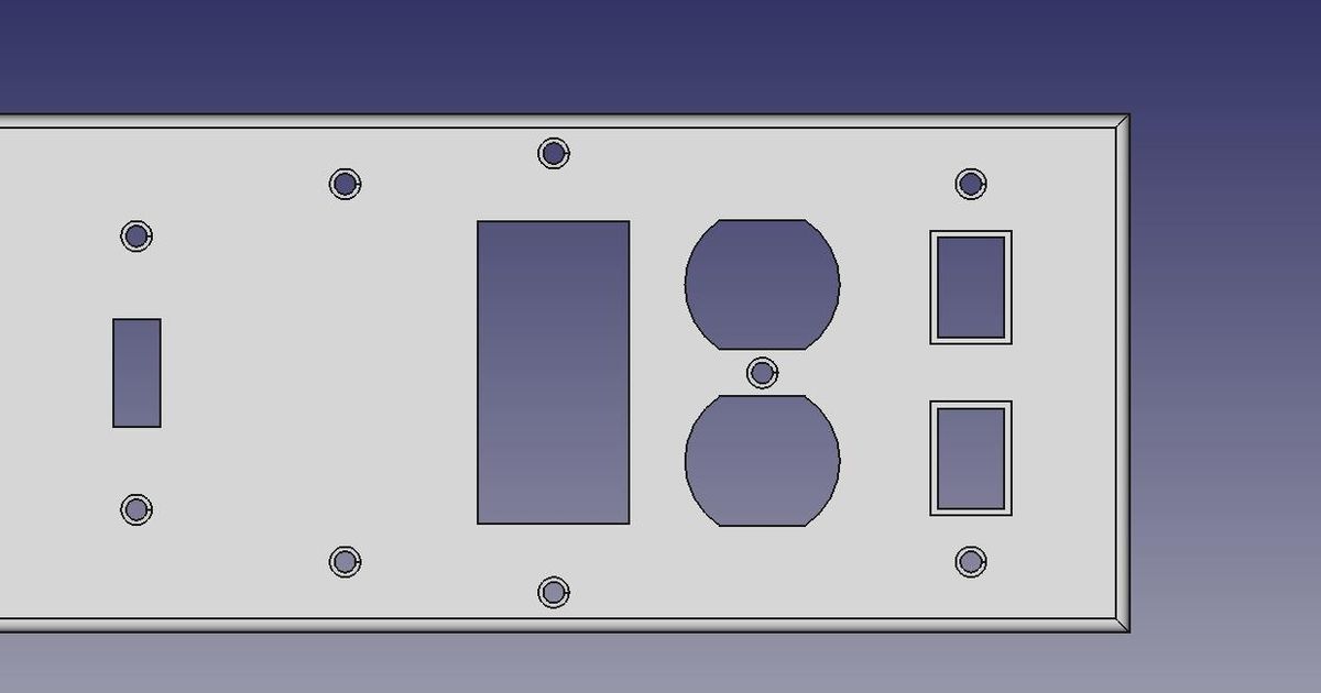 (Parametric) US Electrical Outlet Cover by Paul Hatcher Download free
