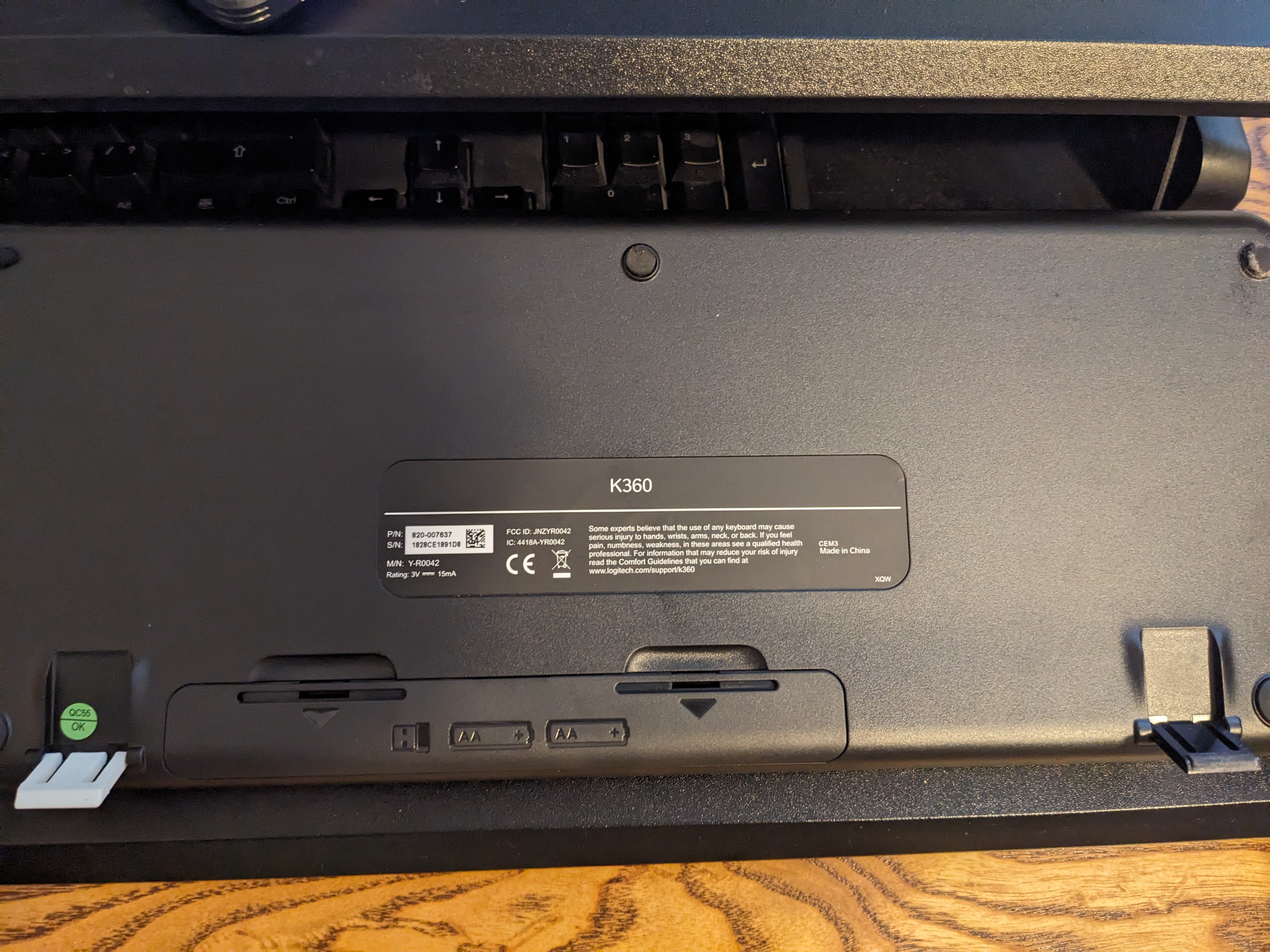 Logitech K360 leg replacement