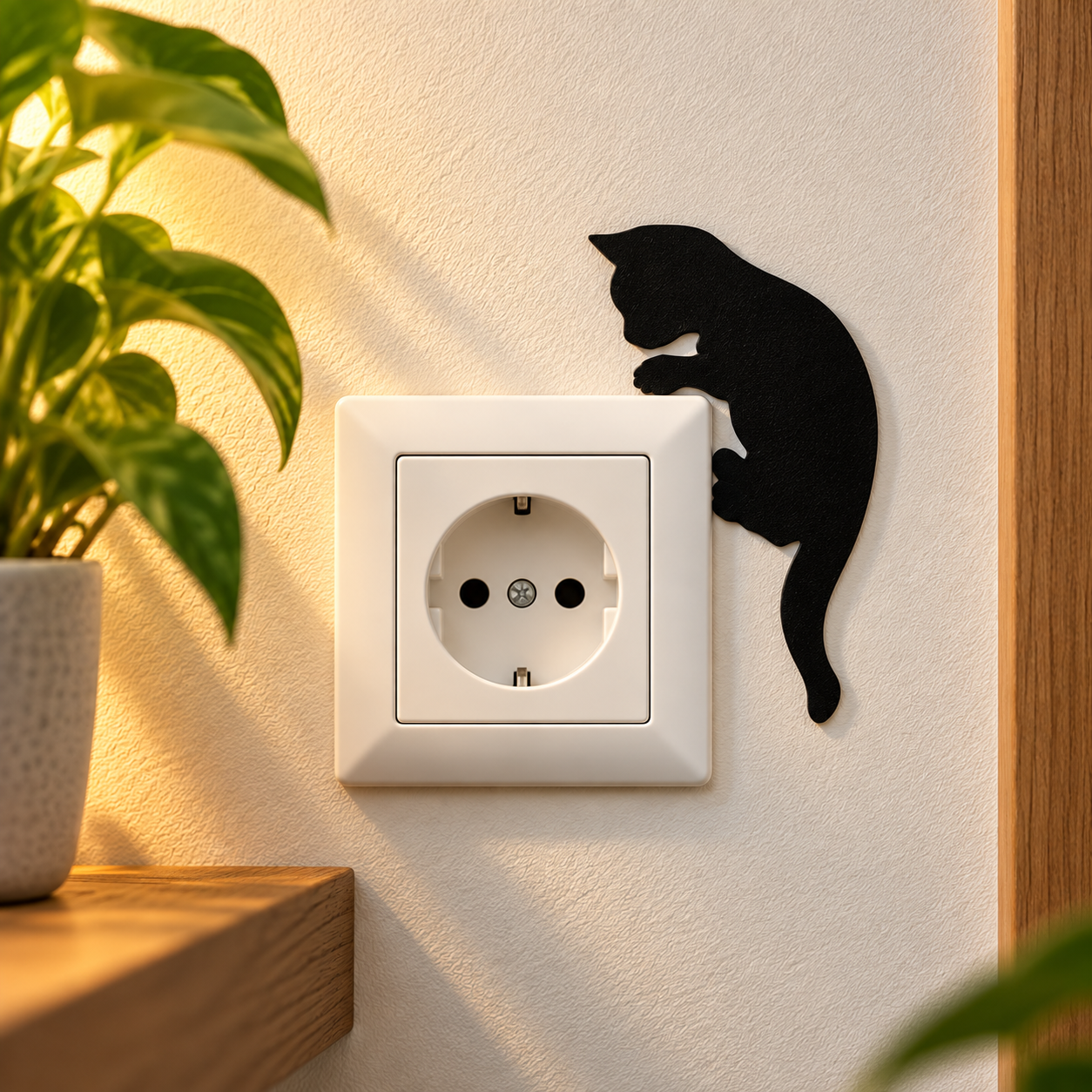 WallArt - Cat - Power Outlet - Light Switch