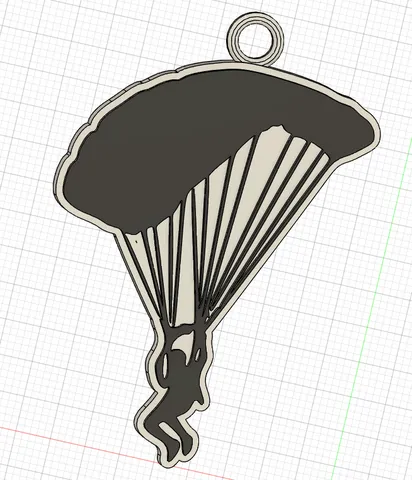 Skydiver keychain