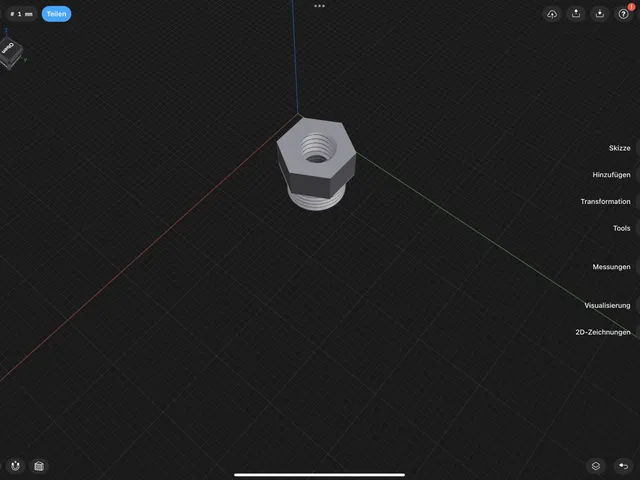 M6 zu M10 Bowden tube Adapter