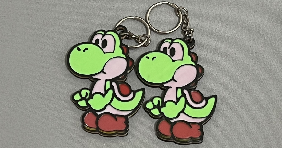 Yoshi Keychain with color change by Hugo Felix | Download free STL ...