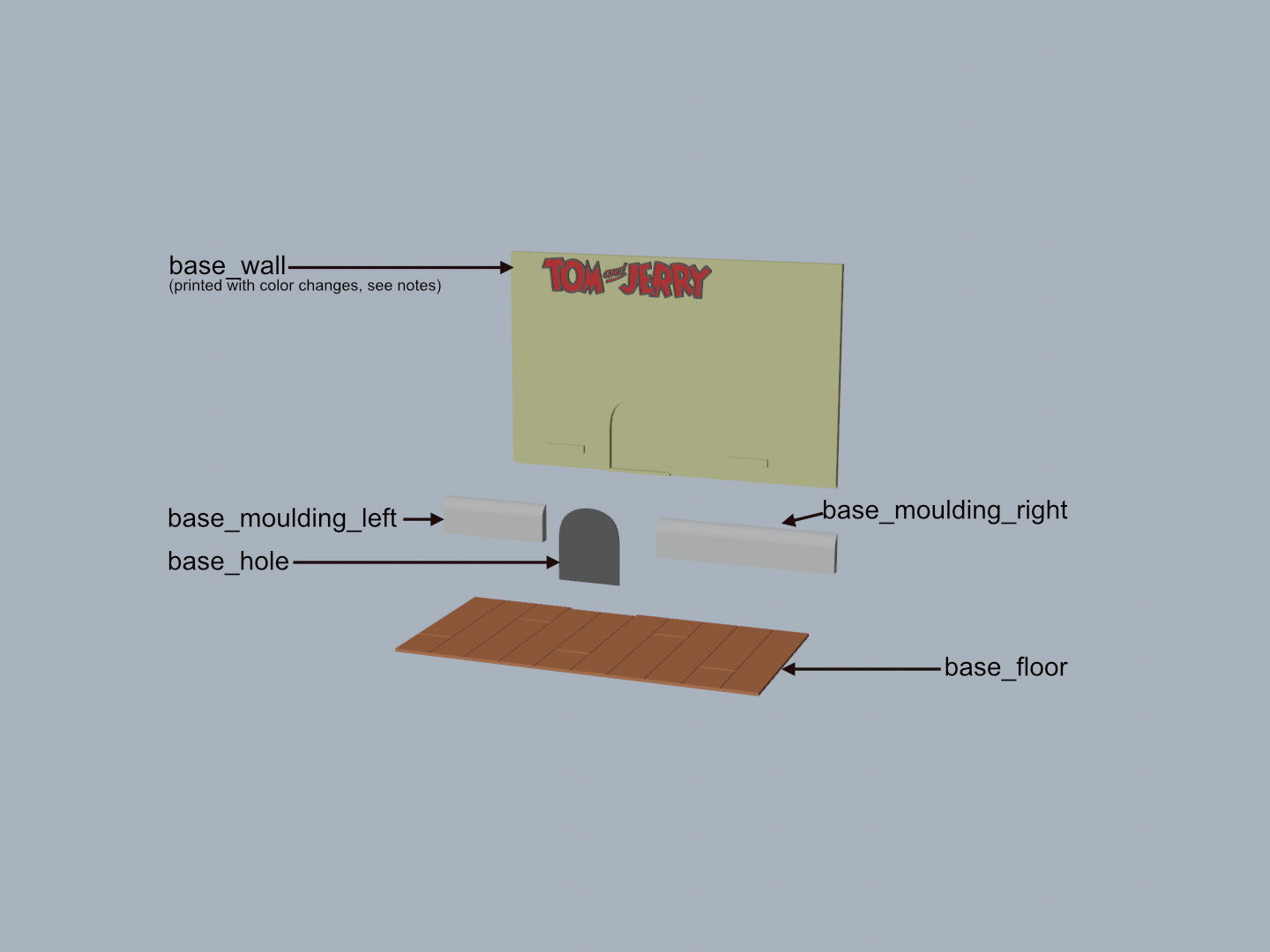 Miniatura 2 do modelo 3D Base for Tom and Jerry