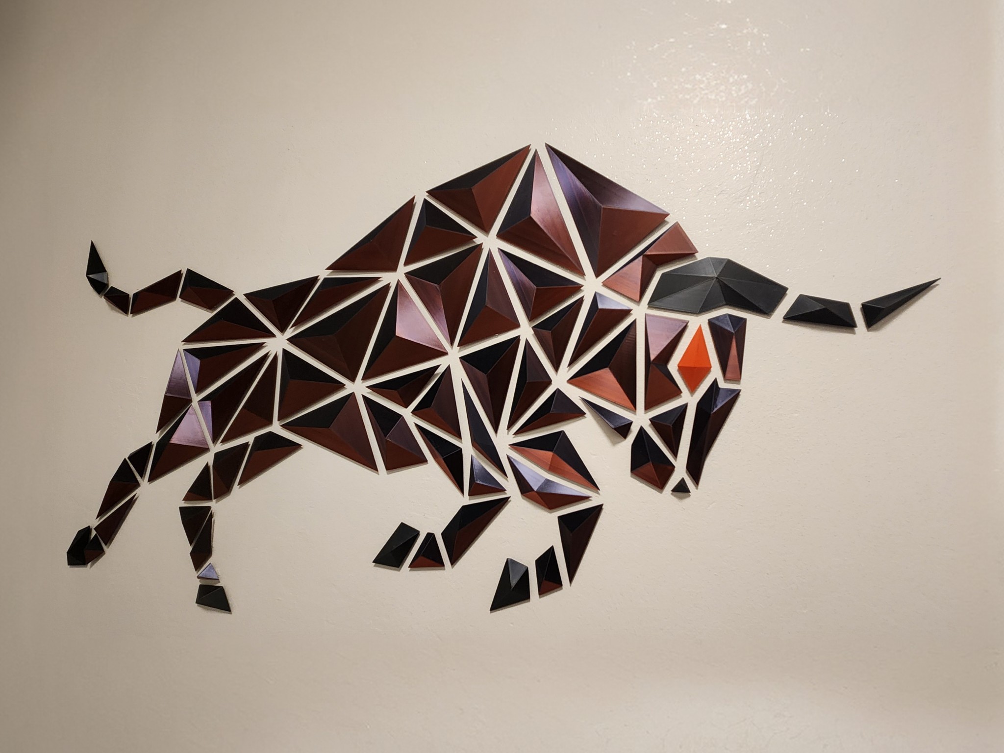 Geometric Bull - wall design 3D model