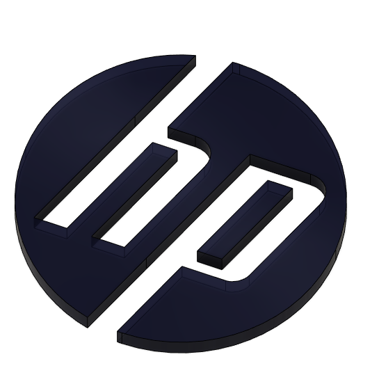 Hewlett Packard Logo (HP) by Maximus Marchi Download free STL model