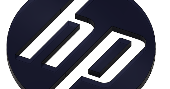 Hewlett Packard Logo (HP) by Maximus Marchi Download free STL model