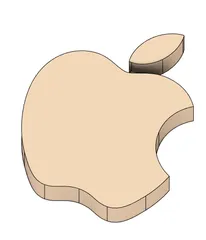 STL file Apple Keychain Logo 2 🍎・3D printer design to download・Cults