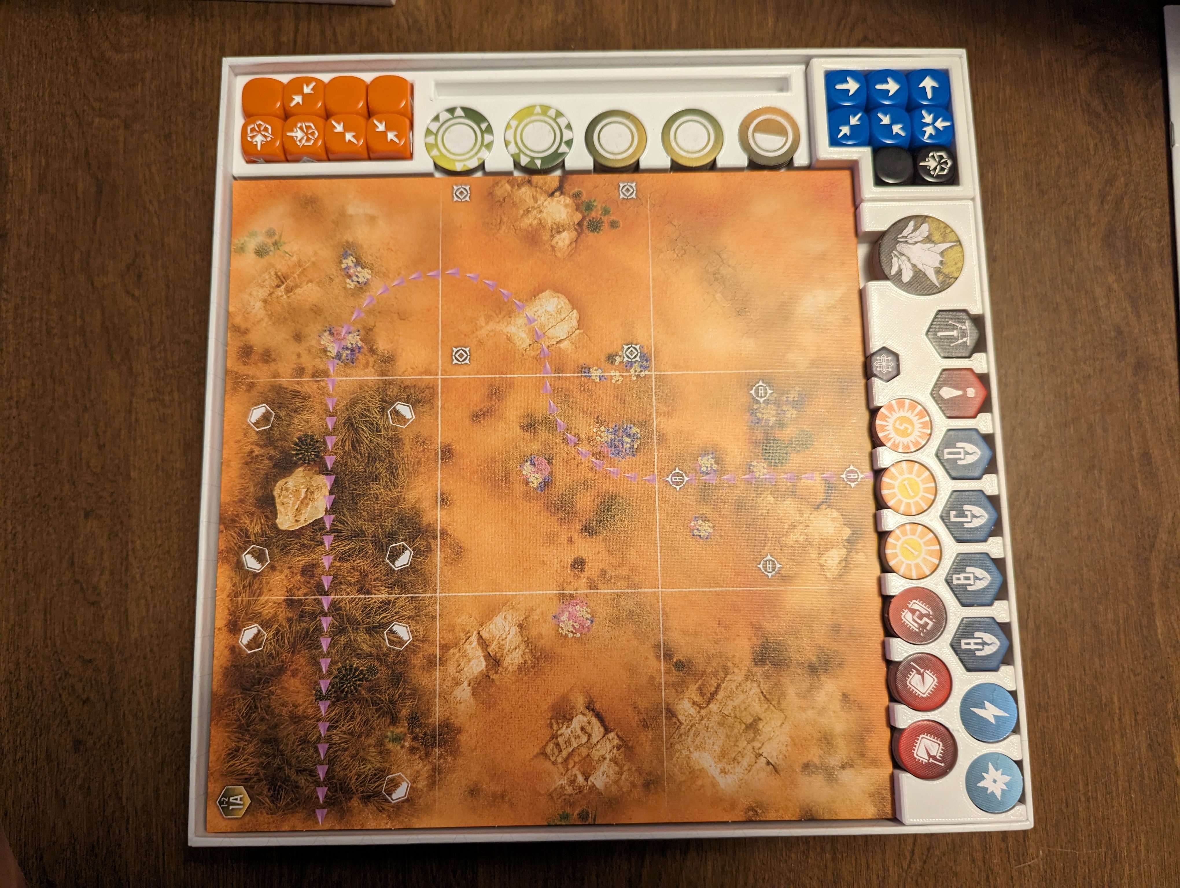 Token & Dice Tray box insert for Horizon Zero Dawn the board game