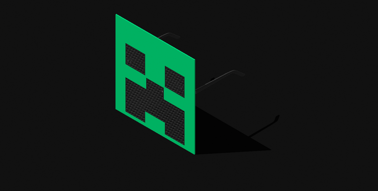 MineCraft Creeper mask with or without merged eyeglasses for a child
