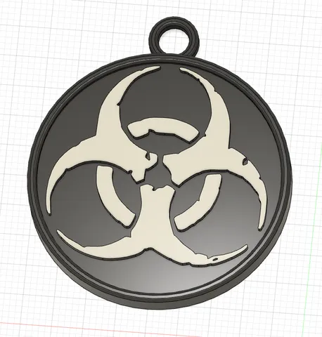 Biohazard keychain