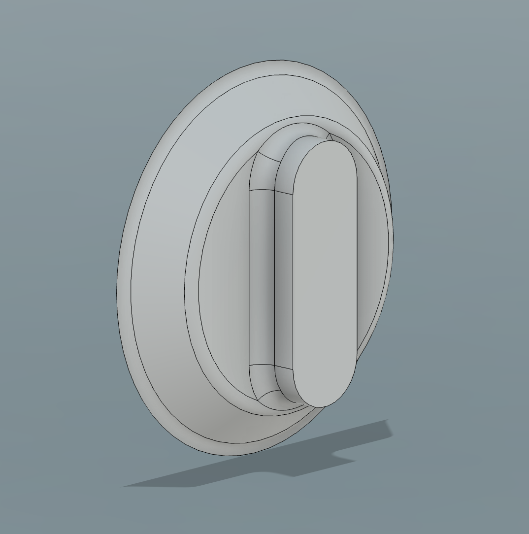 Skadis T-Clip negative hole 3D model thumbnail