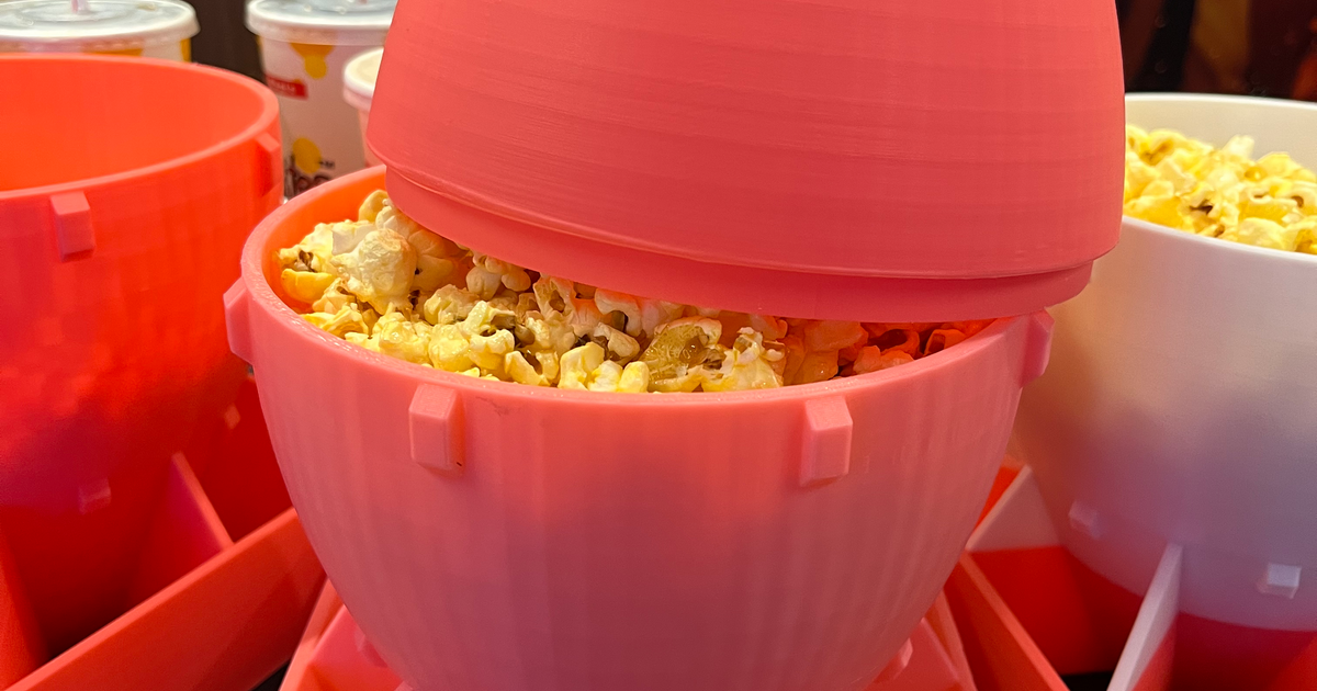Barbenheimer Popcorn Bucket Lid by HibernatingFish Download free STL