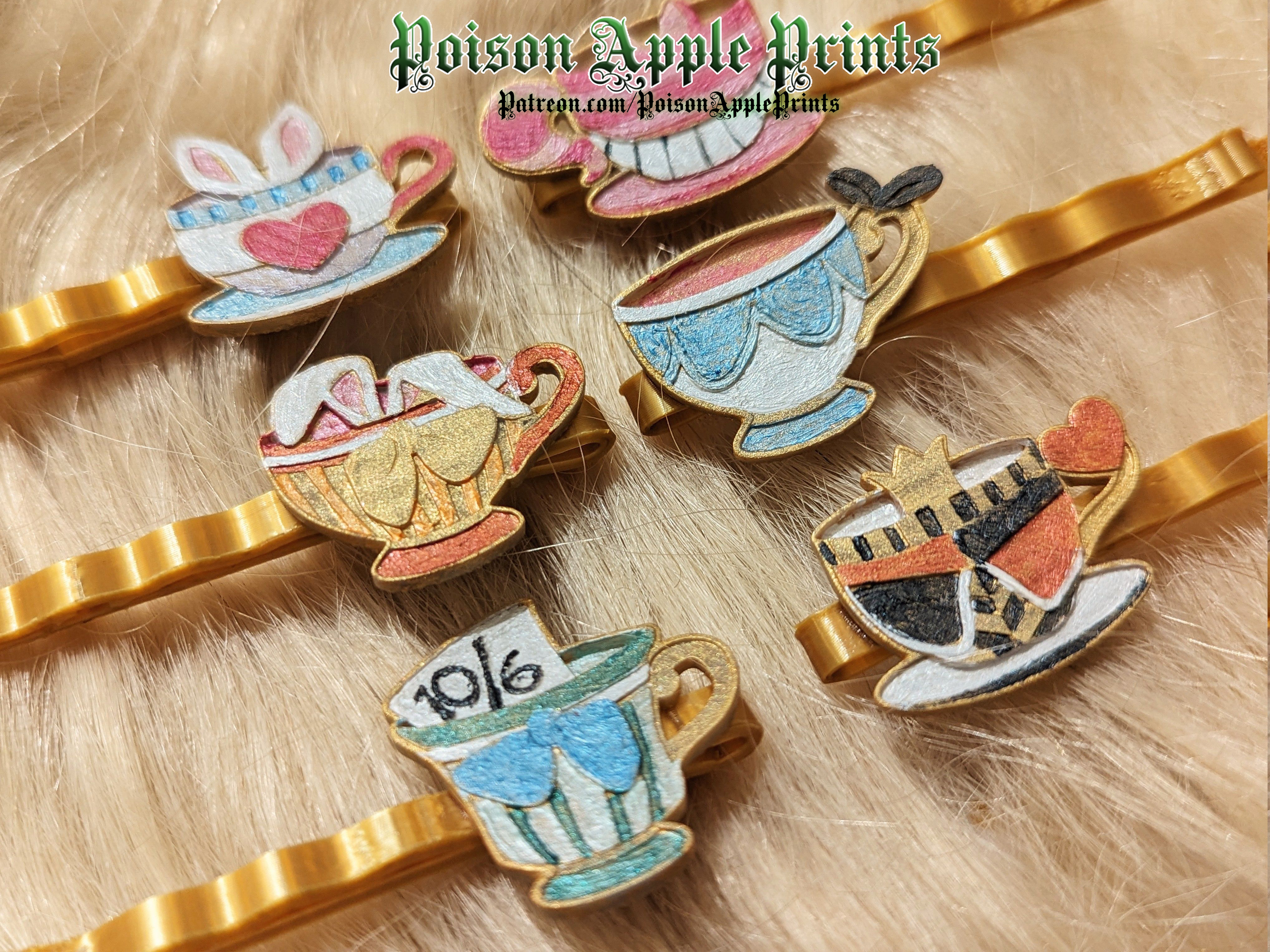 Alice in Wonderland Teacup Bobby Pins