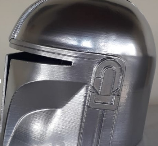 he Mandalorian Helmet 3D File Logo  3D