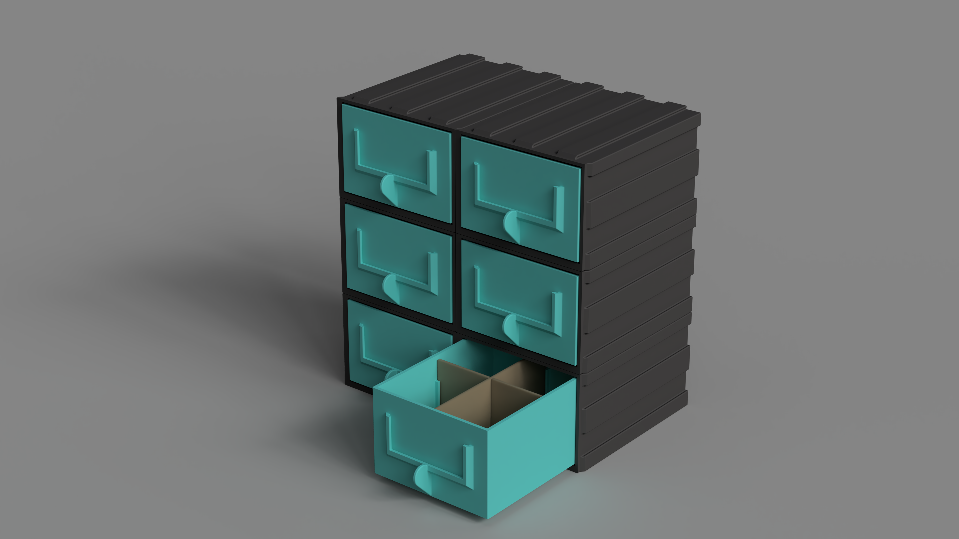 Modular Stackable Drawer Organizer - Industrial Style - No-support print