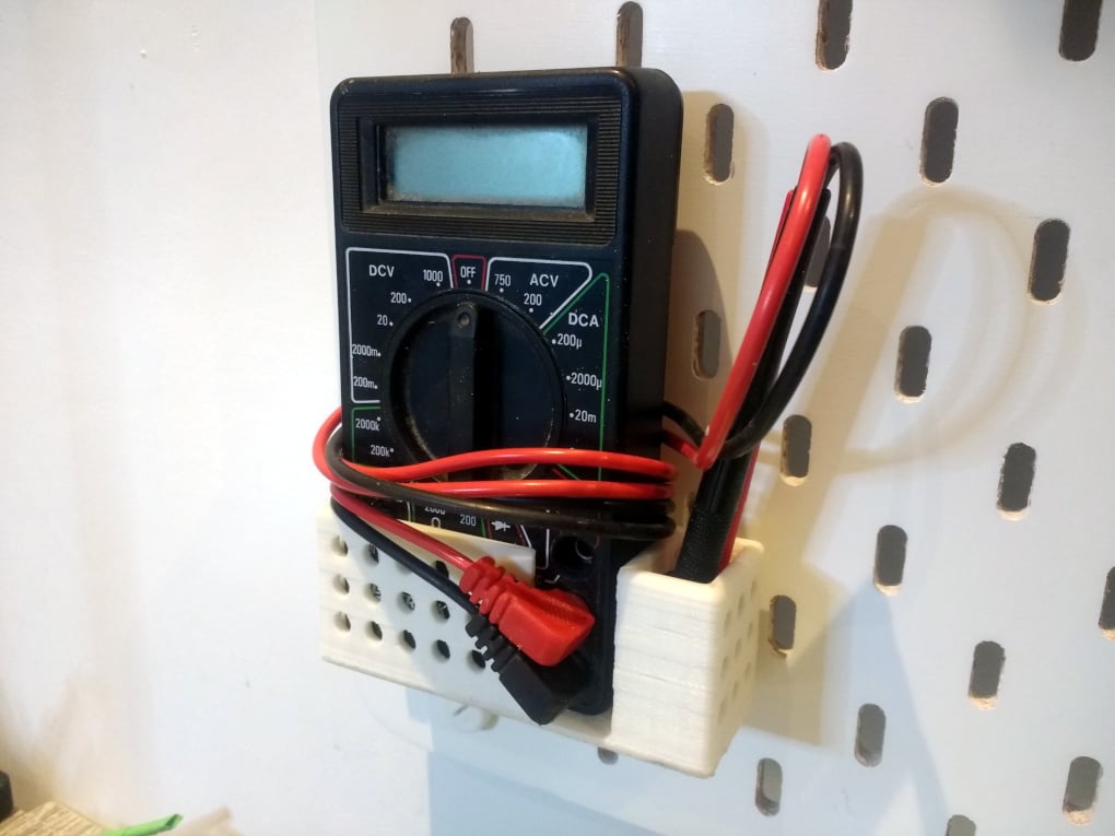 METTERÄ - Parametric universal pegboard hook multimeter support