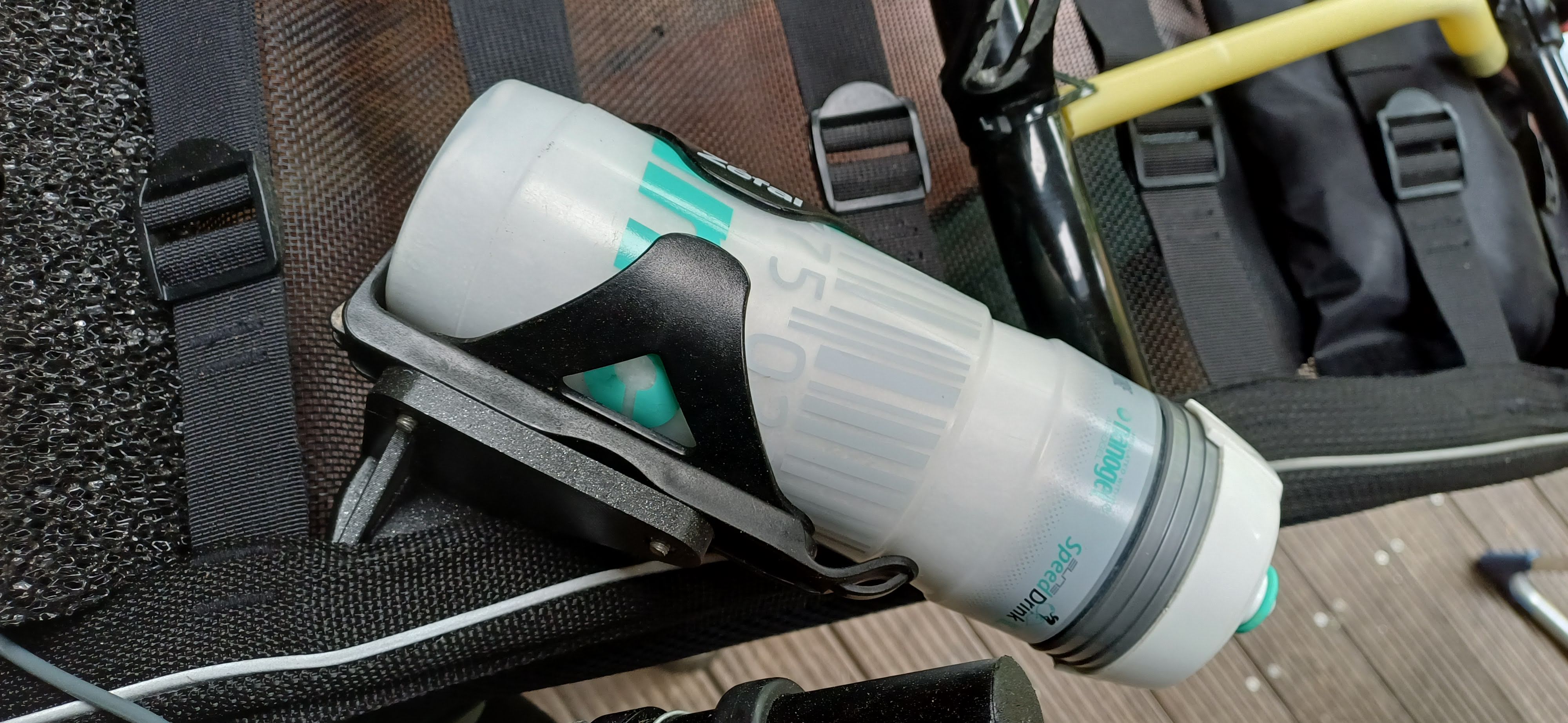 Water bottle mount for HP Velotechnik bikes