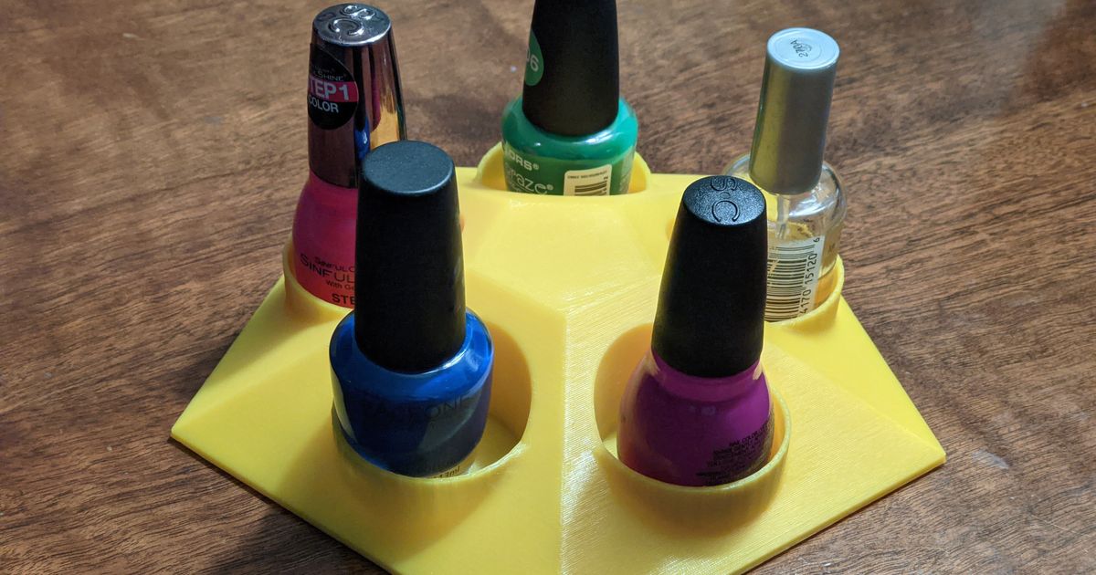 Nail Polish stand (turntable) by gizmojim Download free STL model