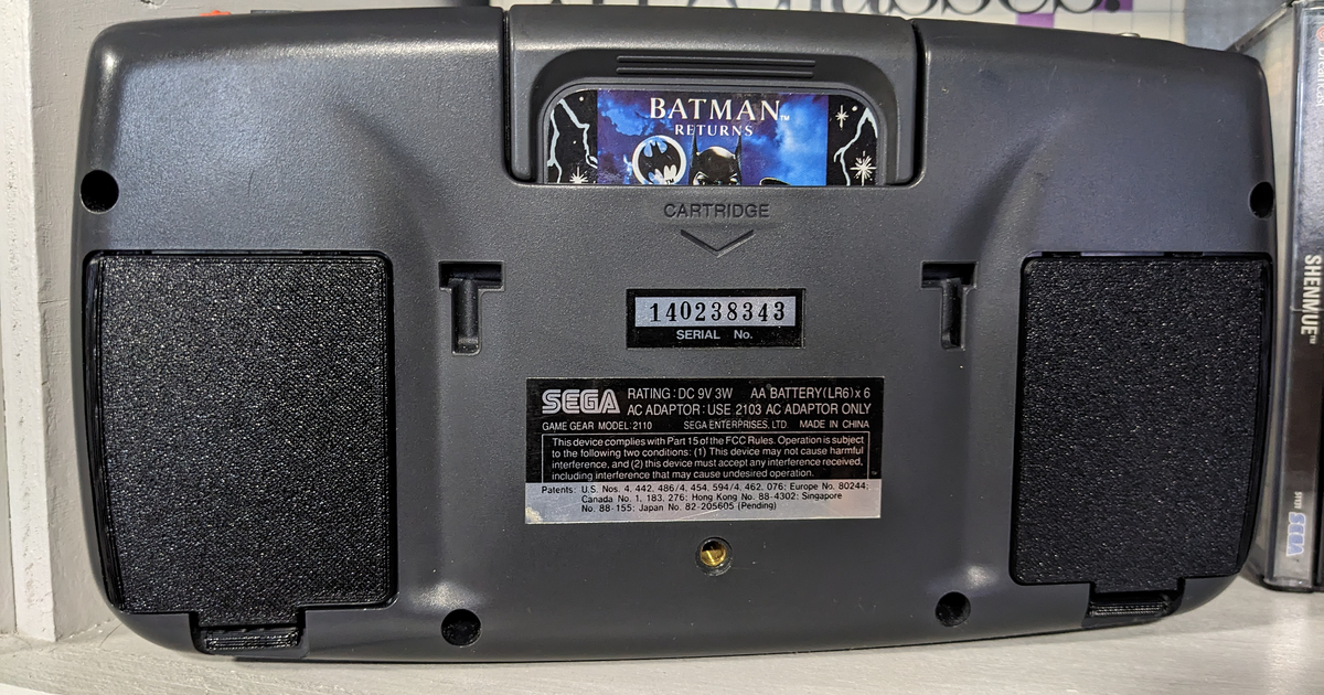 Sega Game Gear Battery Covers by pcwzrd13 Download free STL model