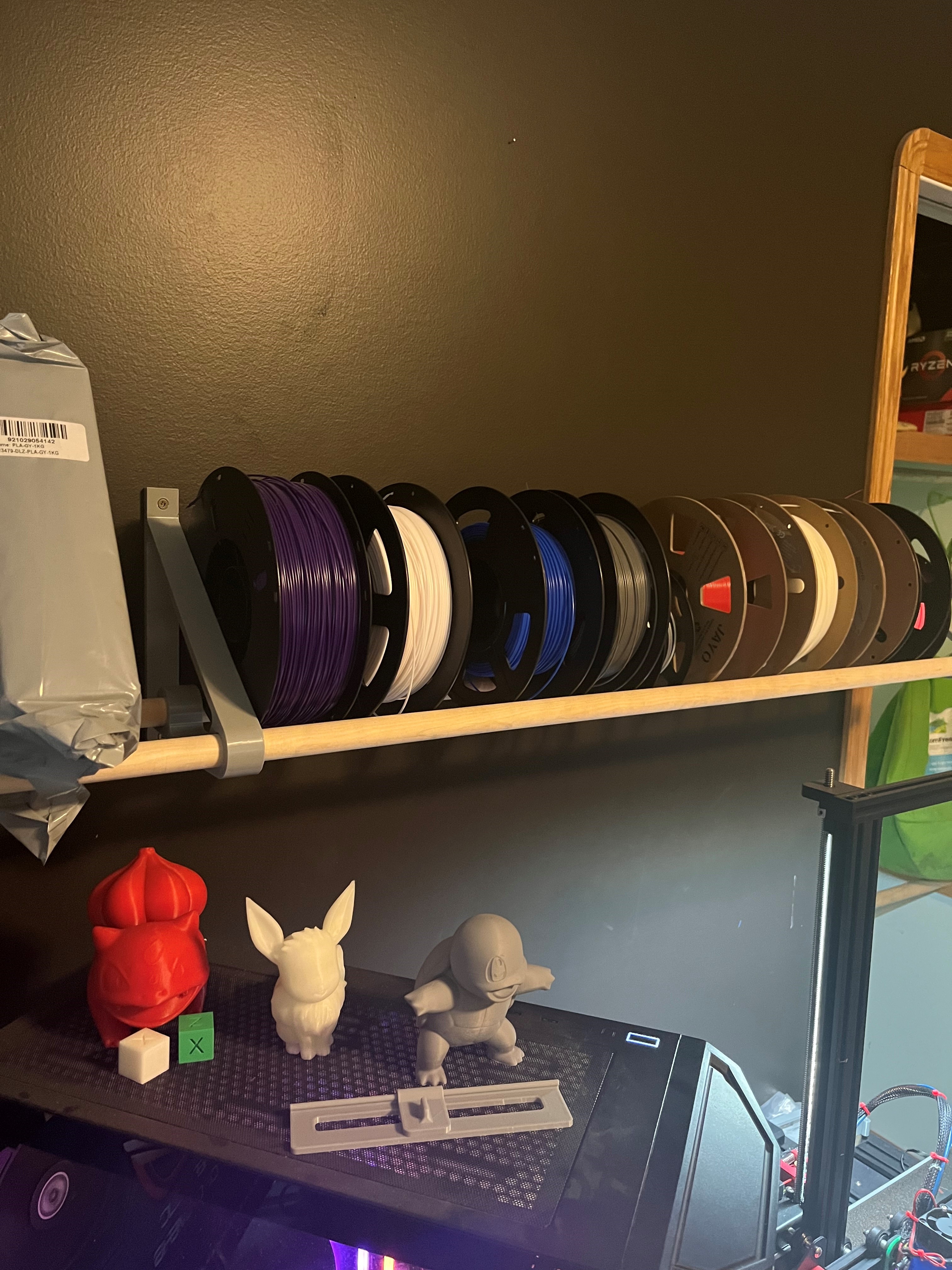 Filament Storage Bracket using Dowels