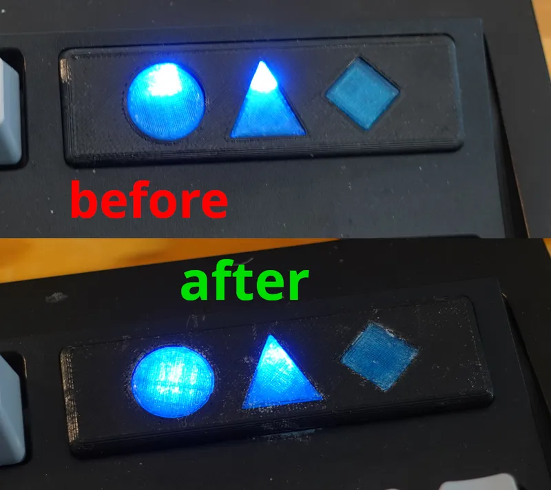 Keyboard LED cover panel, 2 designs (FreeCAD) by NUeB | Download free ...
