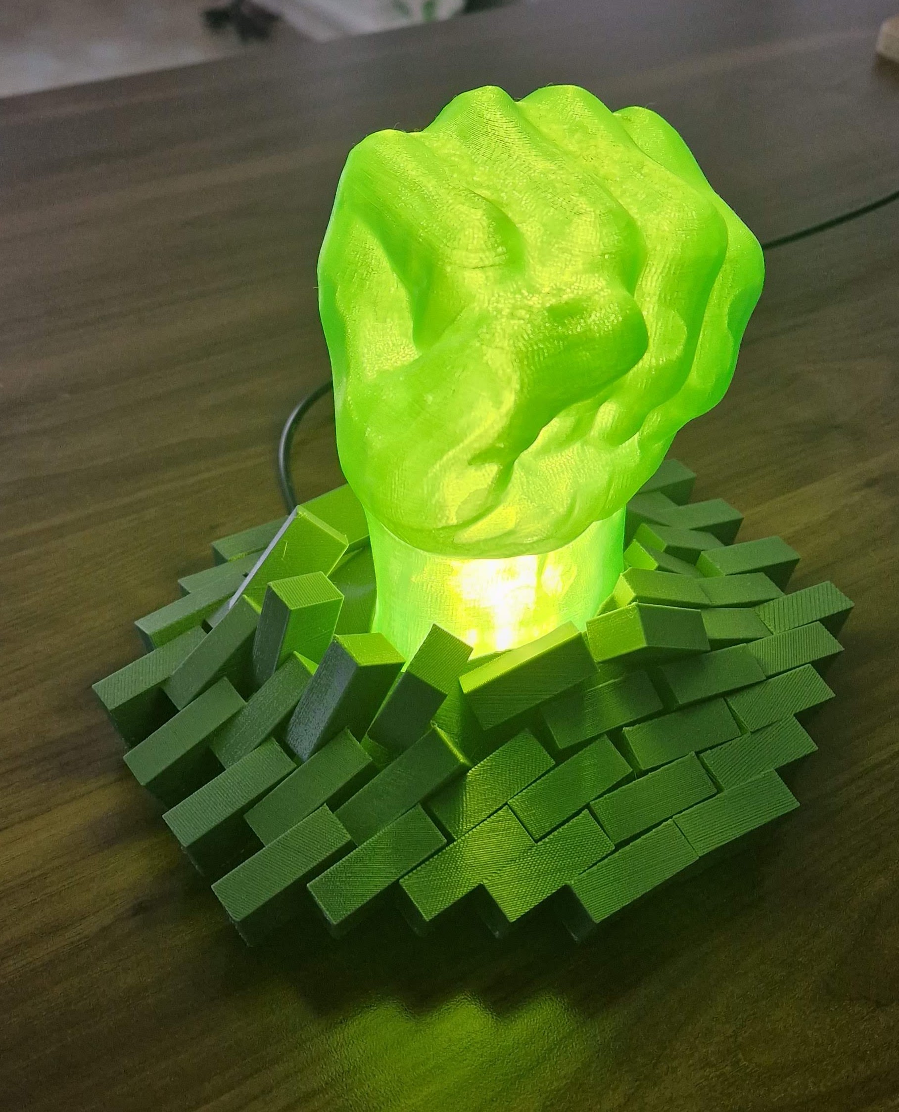 Hulk's Fist  from the wall  - lamp