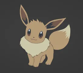 Retro Eevee - Pokémon Artwork by IXPatch, Download free STL model