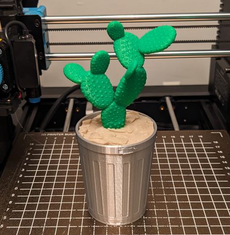 Cactus in a Garbage Can