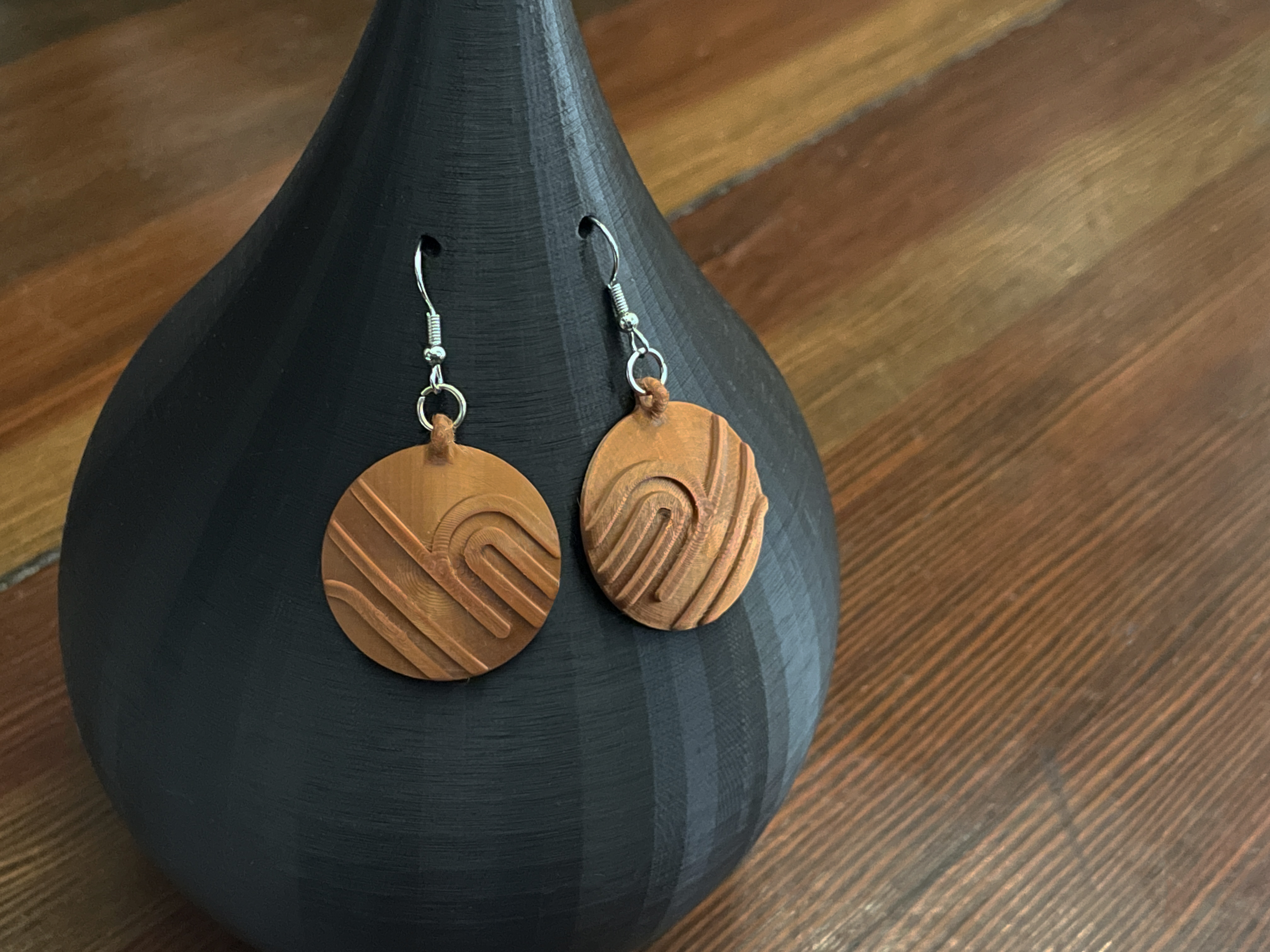 Loops and Lines Disc Earrings