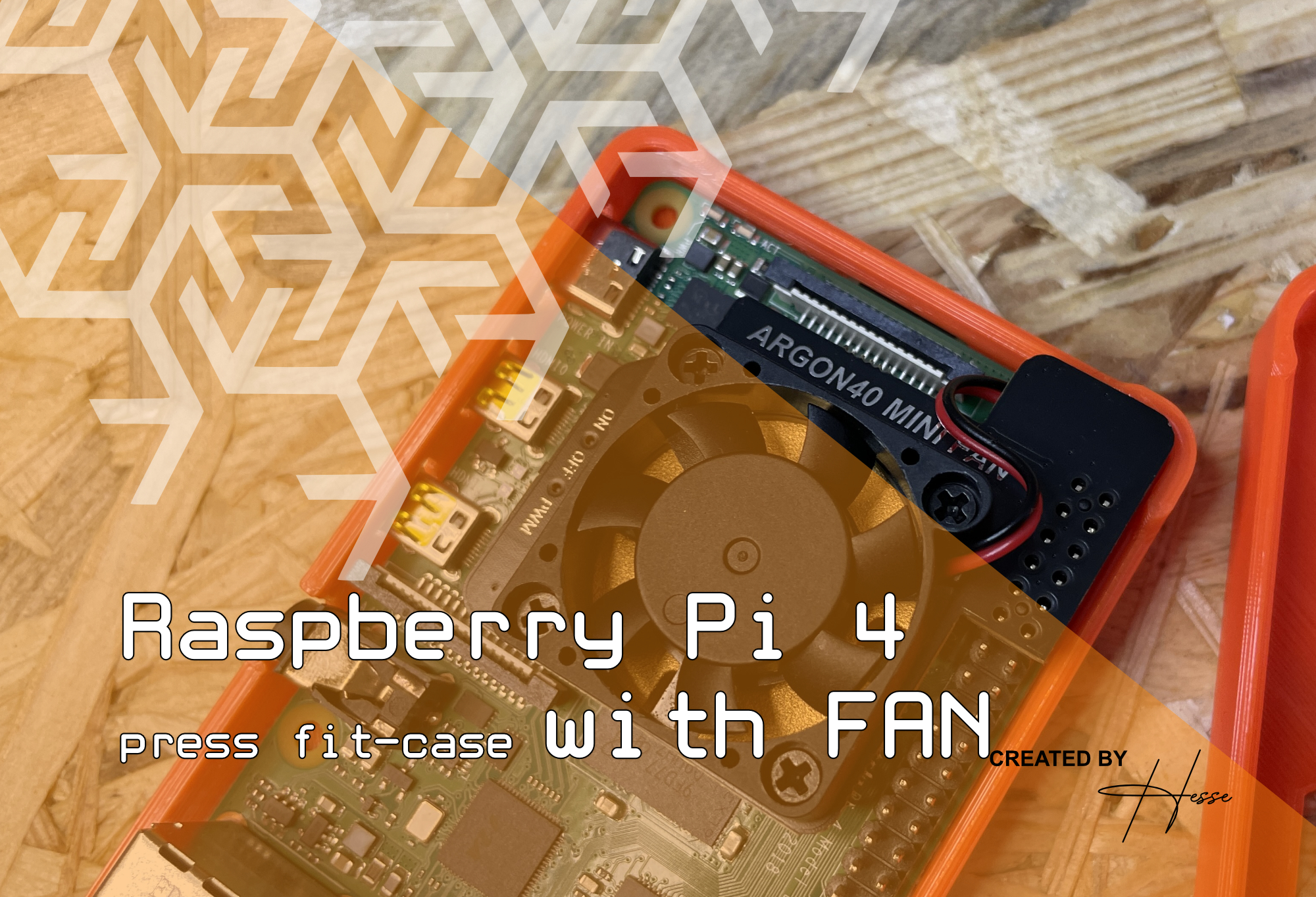 Raspberry Pi 4 press fit-case with FAN