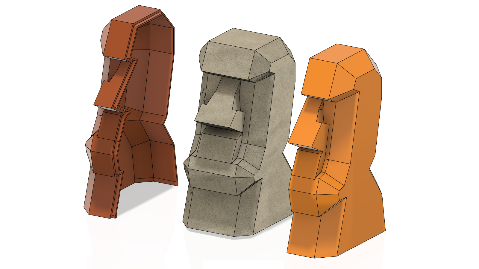Moai 2-part sand mold