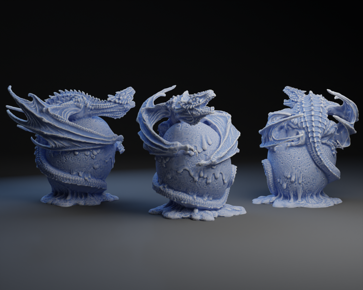 Dragon Wrapped Around Egg