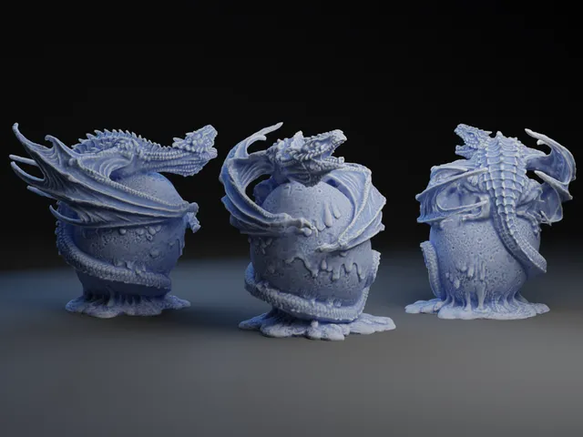 Dragon Wrapped Around Egg