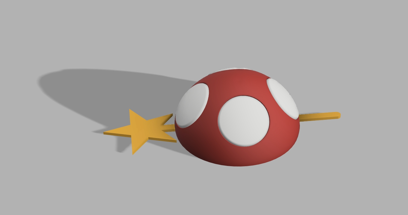 Mario Mushroom hair clip