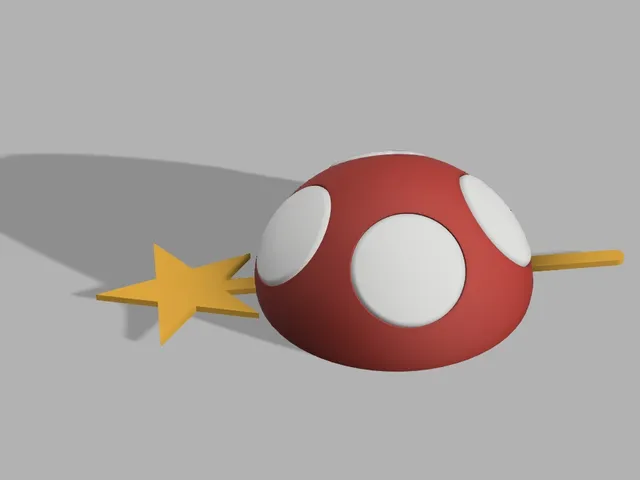 Mario Mushroom hair clip